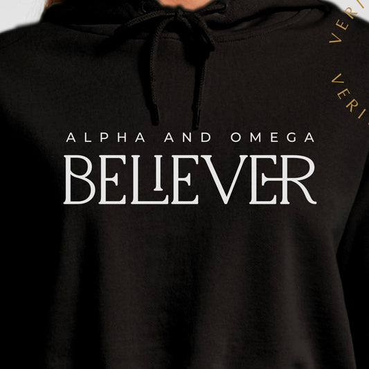 Believer Women's Crop Hood (Black)