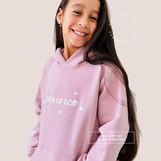 Girls 'Child of God' Hood - Blush
