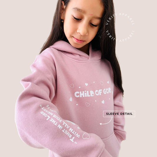 Girls 'Child of God' Hood - Blush