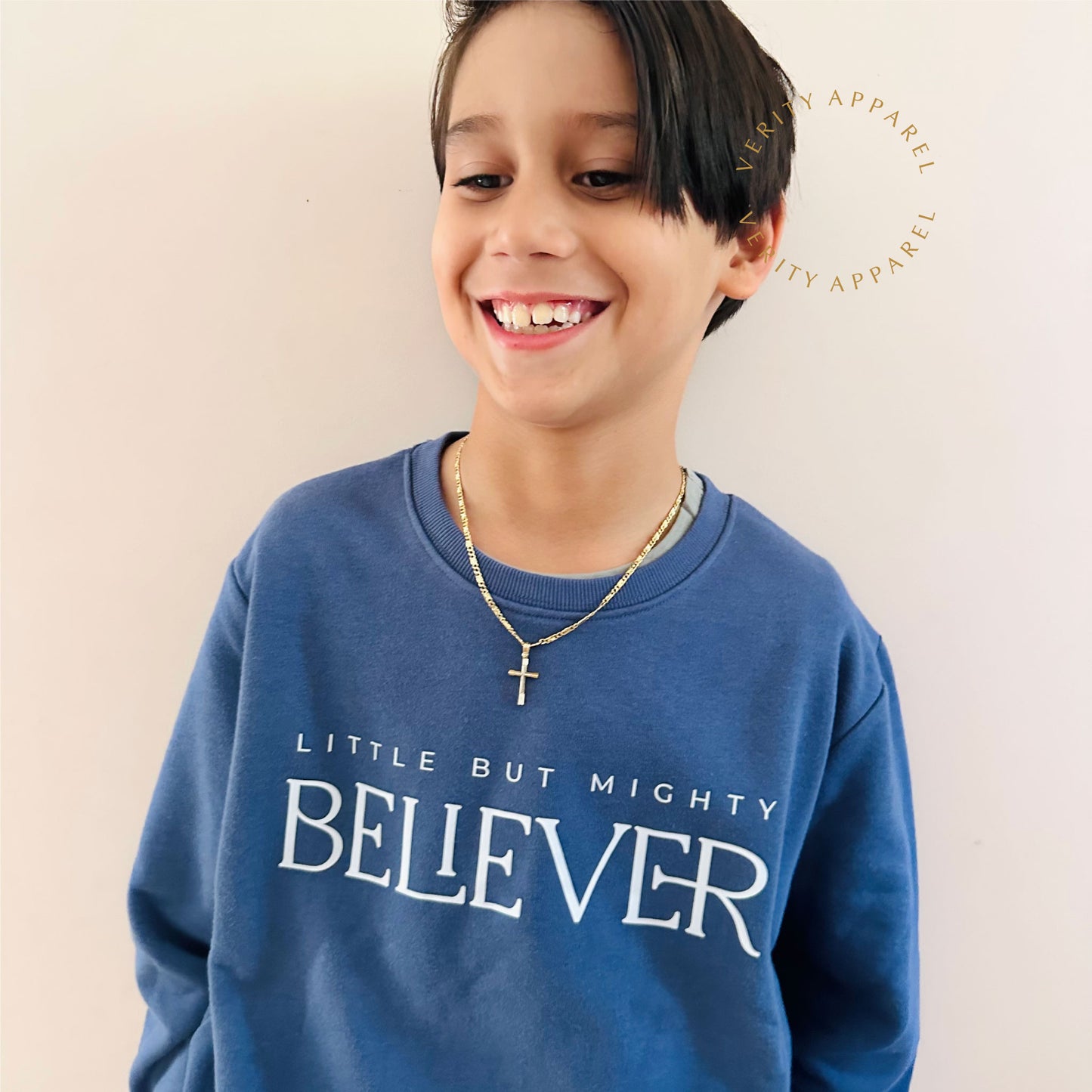 Kids Believer Crew - Diesel Blue