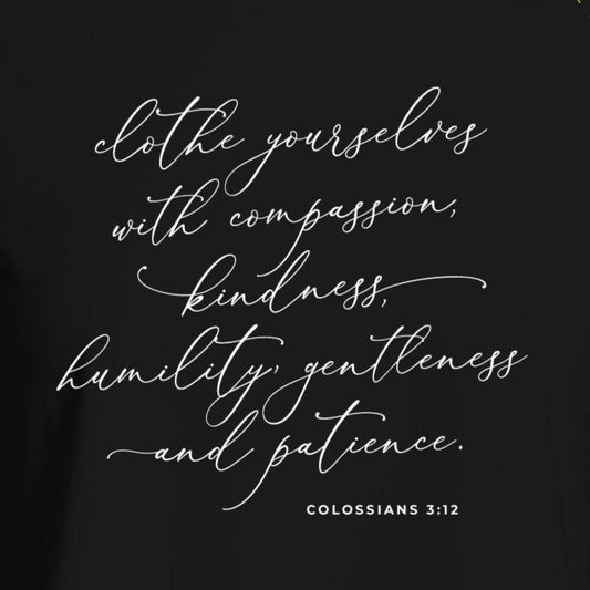 Colossians 3:12 Women's Crop Tee Black