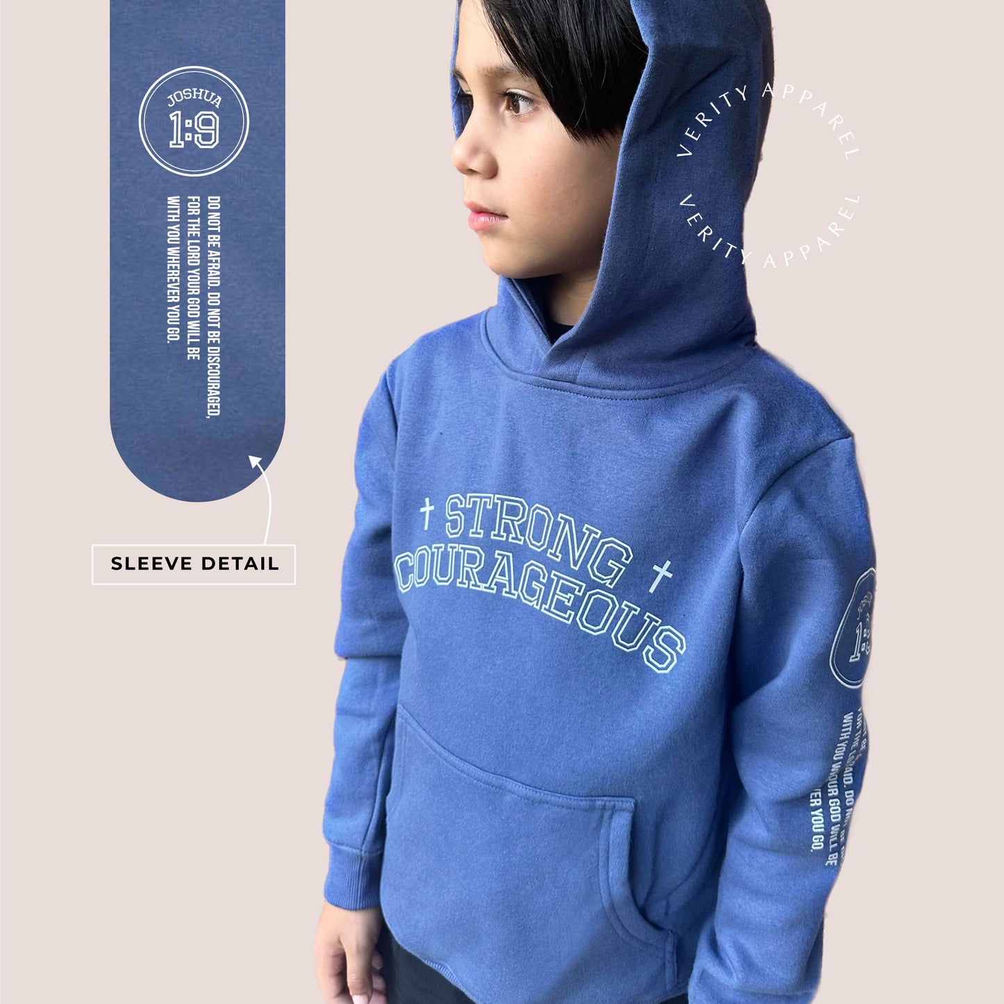 Kids Strong & Courageous Hood