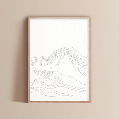 Print 1 — Matthew 5:
Sermon on the Mount fine art scripture print — Matthew chapter 5, individual print framed in oak — part of the set of three — Verity The Label Australia
