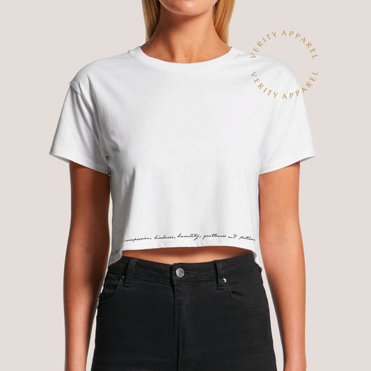 Colossians 3:12 Edge Women's Crop Tee